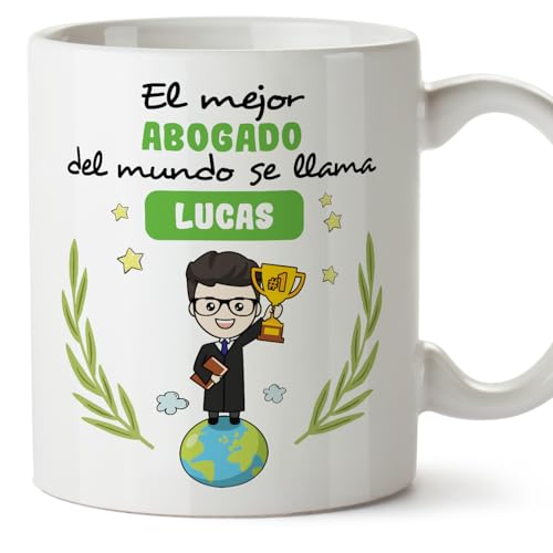 MUGFFINS Tazas Personalizadas para ABOGADO hombre - En Español - Eres Mejor del Mundo - 11 oz / 330 ml - Regalo Personalizable original y divertido
