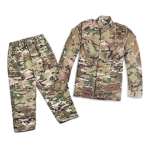 H World Shopping Traje táctico de airsoft para niños BDU de caza militar de camuflaje para uniforme de combate (130 MC)